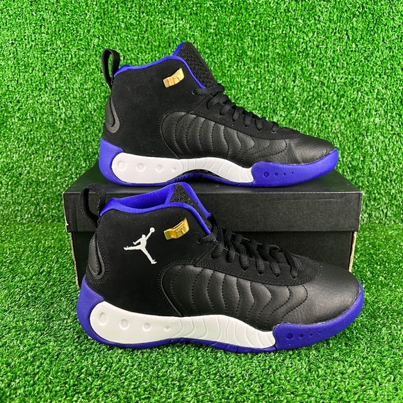 NEW Jordan Jumpman Pro Black White Concord GS Sneakers - Picture 1 of 7